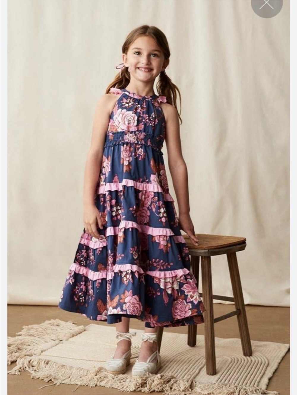Girls Matilda Jane Enchanted Garden Clarabelle Halter Maxi Dress
